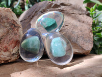 Polished Aventurine In Resin Egg - Sold Per Item - From Zimbabwe