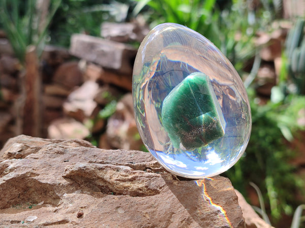 Polished Aventurine In Resin Egg - Sold Per Item - From Zimbabwe