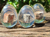 Polished Snakeskin Rhyolite Jasper Specimen In Resin Egg - Sold Per Item - From Australia