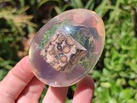 Polished Snakeskin Rhyolite Jasper Specimen In Resin Egg - Sold Per Item - From Australia