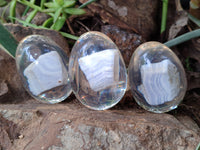 Polished Namibian Blue Lace Agate Specimen In Resin Egg - Sold Per Item - From Namibia