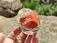 Polished Red Jasper In Resin Egg - Sold Per Item - From Northern Cape, South Africa