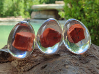 Polished Red Jasper In Resin Egg - Sold Per Item - From Northern Cape, South Africa