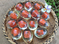 Polished Red Jasper In Resin Egg - Sold Per Item - From Northern Cape, South Africa