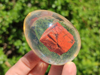 Polished Red Jasper In Resin Egg - Sold Per Item - From Northern Cape, South Africa