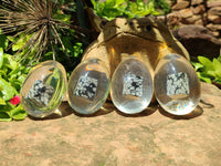 Polished Snowflake Obsidion In Resin Egg - Sold Per Item - From Mexico