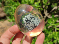 Polished Snowflake Obsidion In Resin Egg - Sold Per Item - From Mexico