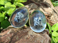 Polished Snowflake Obsidion In Resin Egg - Sold Per Item - From Mexico