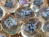 Polished Snowflake Obsidion In Resin Egg - Sold Per Item - From Mexico