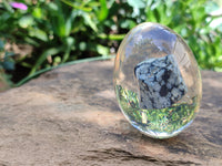 Polished Snowflake Obsidion In Resin Egg - Sold Per Item - From Mexico