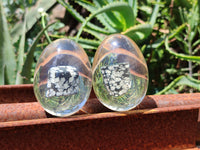 Polished Snowflake Obsidion In Resin Egg - Sold Per Item - From Mexico