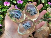 Polished Snowflake Obsidion In Resin Egg - Sold Per Item - From Mexico