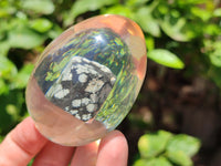 Polished Snowflake Obsidion In Resin Egg - Sold Per Item - From Mexico