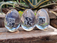 Polished Snowflake Obsidion In Resin Egg - Sold Per Item - From Mexico