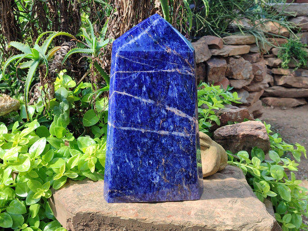 Polished Sodalite Point-Prisms x 1 From Kunene River, Namibia