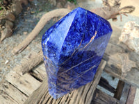 Polished Sodalite Point-Prisms x 1 From Kunene River, Namibia