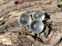 Polished Mini Clear Crystal Balls - Sold Per Item - From Madagascar