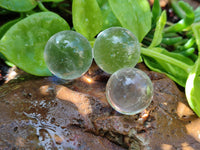 Polished Mini Clear Crystal Balls - Sold Per Item - From Madagascar