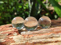 Polished Mini Clear Crystal Balls - Sold Per Item - From Madagascar