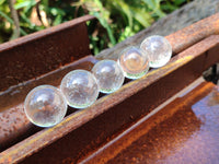 Polished Mini Clear Crystal Balls - Sold Per Item - From Madagascar