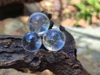 Polished Mini Clear Crystal Balls - Sold Per Item - From Madagascar