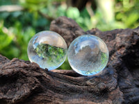 Polished Mini Clear Crystal Balls - Sold Per Item - From Madagascar