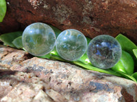 Polished Mini Clear Crystal Balls - Sold Per Item - From Madagascar