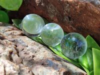 Polished Mini Clear Crystal Balls - Sold Per Item - From Madagascar