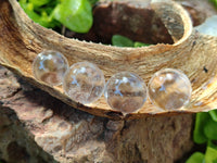 Polished Mini Clear Crystal Balls - Sold Per Item - From Madagascar