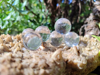 Polished Mini Clear Crystal Balls - Sold Per Item - From Madagascar