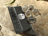 Polished Mini Clear Crystal Balls - Sold Per Item - From Madagascar