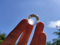 Polished Mini Clear Crystal Balls - Sold Per Item - From Madagascar