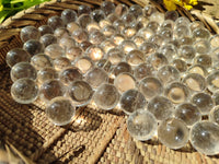 Polished Mini Clear Crystal Balls - Sold Per Item - From Madagascar