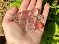 Polished Mini Clear Crystal Balls - Sold Per Item - From Madagascar