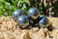 Polished Mini Silver Hematite Sphere-Balls - Sold Per Item - From China