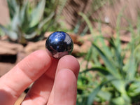 Polished Mini Silver Hematite Sphere-Balls - Sold Per Item - From China