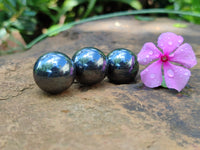 Polished Mini Silver Hematite Sphere-Balls - Sold Per Item - From China