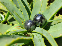 Polished Mini Silver Hematite Sphere-Balls - Sold Per Item - From China