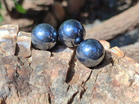 Polished Mini Silver Hematite Sphere-Balls - Sold Per Item - From China