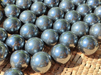 Polished Mini Silver Hematite Sphere-Balls - Sold Per Item - From China