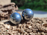 Polished Mini Silver Hematite Sphere-Balls - Sold Per Item - From China