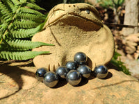 Polished Mini Silver Hematite Sphere-Balls - Sold Per Item - From China