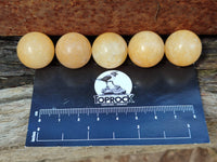 Polished Mini Honey Aragonite Sphere-Balls - Sold Per Item - From Ais-Ais Namibia