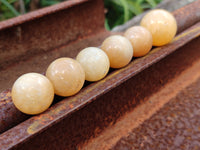 Polished Mini Honey Aragonite Sphere-Balls - Sold Per Item - From Ais-Ais Namibia