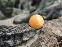 Polished Mini Honey Aragonite Sphere-Balls - Sold Per Item - From Ais-Ais Namibia