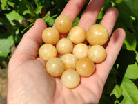 Polished Mini Honey Aragonite Sphere-Balls - Sold Per Item - From Ais-Ais Namibia