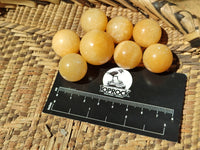 Polished Mini Honey Aragonite Sphere-Balls - Sold Per Item - From Ais-Ais Namibia