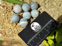 Polished Mini Banded Agate Sphere-Balls - Sold Per Item - From Botswana