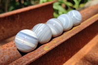 Polished Mini Banded Agate Sphere-Balls - Sold Per Item - From Botswana