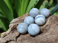 Polished Mini Banded Agate Sphere-Balls - Sold Per Item - From Botswana